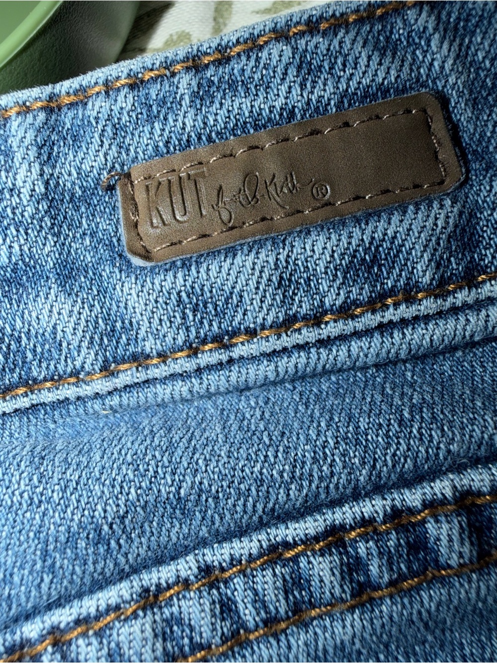 Kut from the Kloth Light Blue Rolled Cuff Denim Shorts - Picture 3 of 8